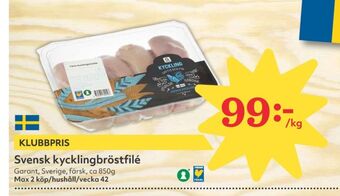 Hemköp Garant kycklingbröstfilé erbjuda