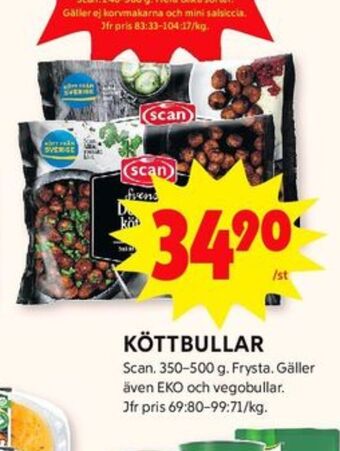 ICA Kvantum Scan köttbullar erbjuda