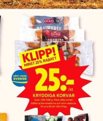 ICA Kvantum Scan bratwurst erbjuda