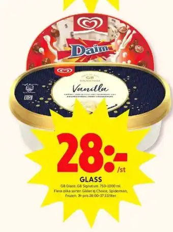 ICA Kvantum Gb glace glass erbjuda