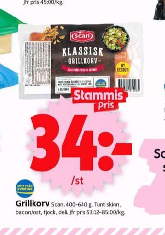 ICA Supermarket Scan grillkorv erbjuda