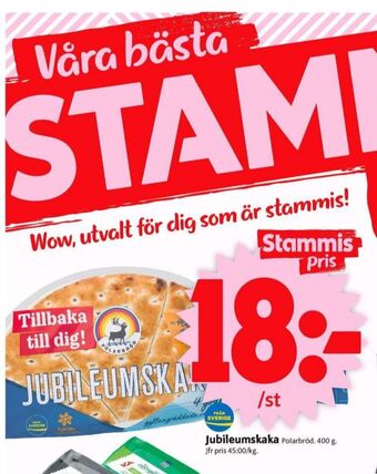 ICA Supermarket Jubileumskaka vetekakor erbjuda