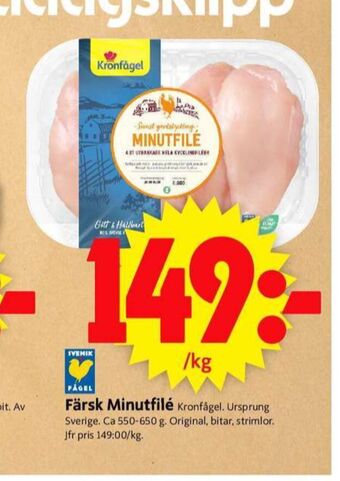 ICA Supermarket Kronfågel kycklingfilé erbjuda