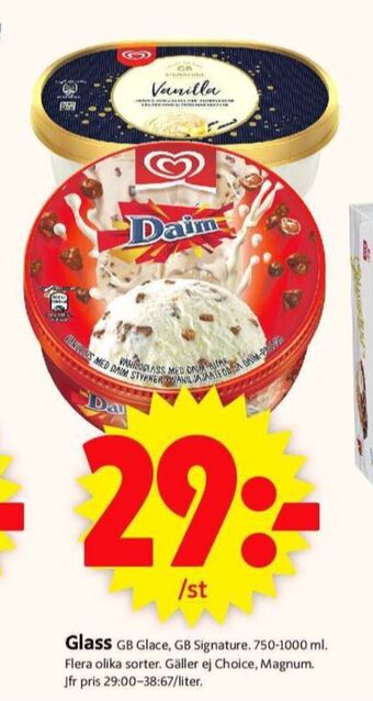 ICA Supermarket Gb glace glass erbjuda