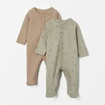 Åhléns Ribbad pyjamas i ekologisk bomull lelle, 2-pack erbjuda