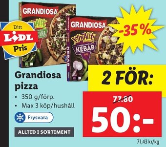 Lidl Grandiosa Pizza erbjuda