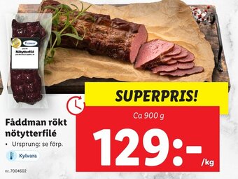 Lidl Fåddman Rökt Nötytterfilé erbjuda