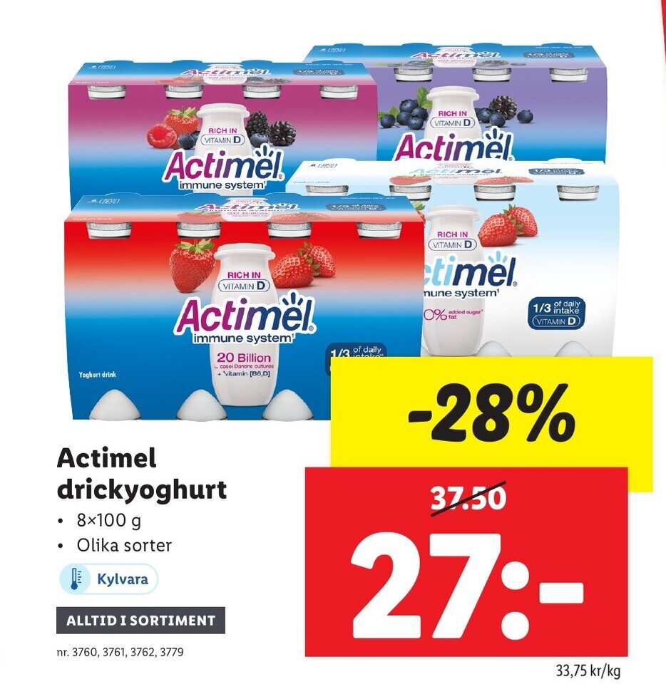 Actimel Drickyoghurt erbjudande hos Lidl