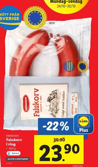 Lidl Falukorv i Ring erbjuda