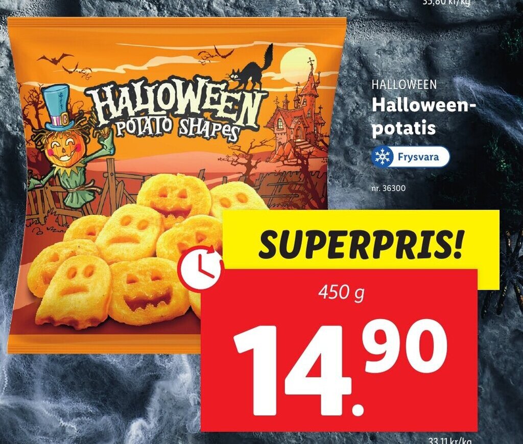 Halloween Potatis erbjudande hos Lidl