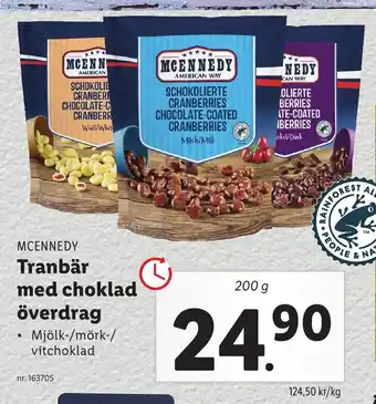 Lidl Tranbär med Choklad överdrag erbjuda