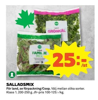 Coop Extra Salladsmix erbjuda