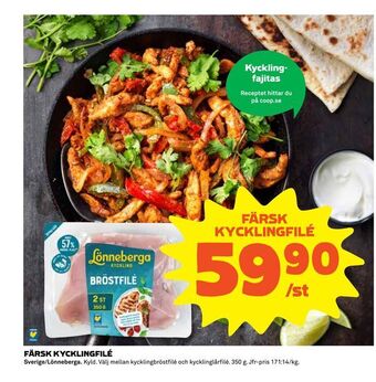 Coop Extra Färsk kycklingfilé erbjuda