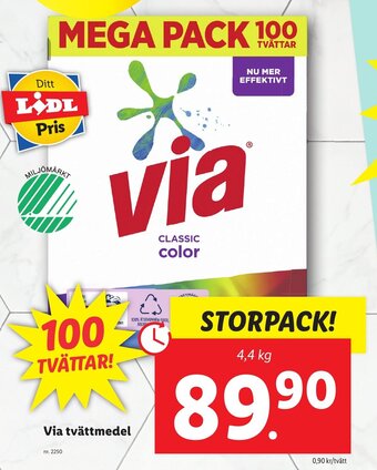 Lidl Via Tvättmedel erbjuda