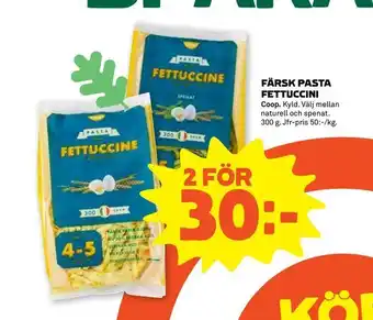 Coop Forum Färsk pasta fettuccini erbjuda