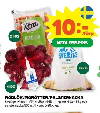 Coop Forum Rödlök/morötter/palsternacka erbjuda