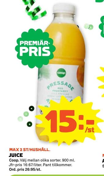 Coop Forum Juice erbjuda