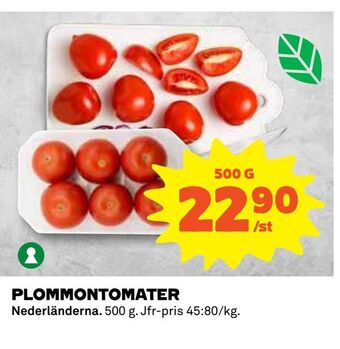 Coop Konsum Plommontomater erbjuda