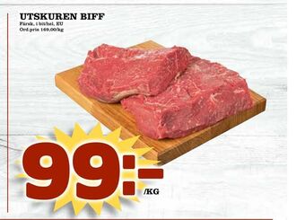Din Mat Utskuren biff erbjuda
