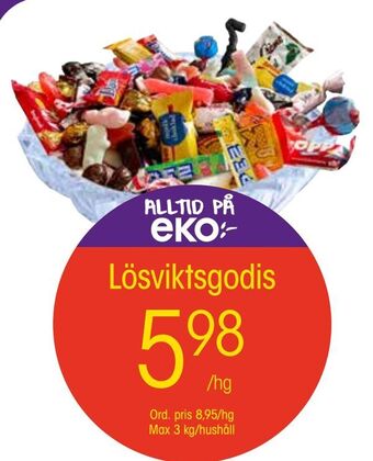 EKO Lösviktsgodis erbjuda
