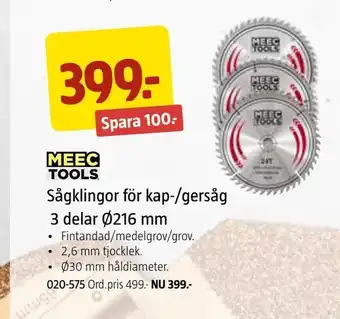 Jula Sågklingor för kap-/gersåg 3 delar ø216 mm erbjuda
