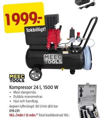 Jula Kompressor 24 l, 1500 w erbjuda