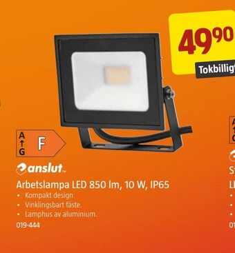 Jula Arbetslampa led 850 lm, 10 w, ip65 erbjuda