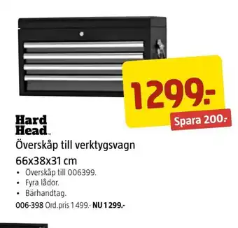 Jula Överskåp till verktygsvagn 66x38x31 cm erbjuda
