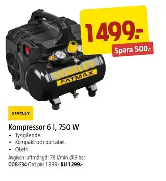 Jula Kompressor 6 l, 750 w erbjuda
