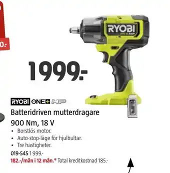 Jula Batteridriven mutterdragare 900 nm, 18 v erbjuda