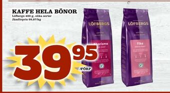 Matdax Kaffe hela bönor erbjuda