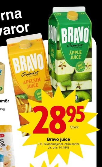 Matöppet Bravo juice erbjuda