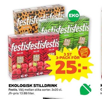 Stora Coop Ekologisk stilldrink erbjuda