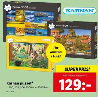 Lidl Kärnan Pussel erbjuda