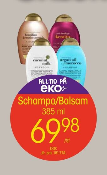 EKO Schampo/balsam erbjuda