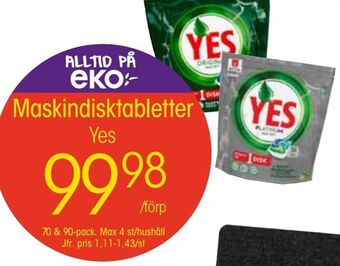 EKO Maskindisktabletter erbjuda