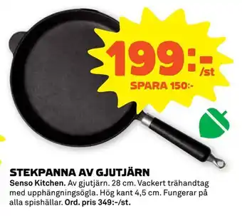 Stora Coop Stekpanna av gjutjärn erbjuda