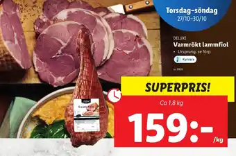 Lidl Varmrökt Lammfiol erbjuda