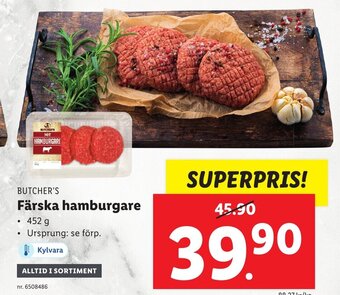 Lidl Färska Hamburgare erbjuda