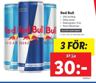 Lidl Red Bull erbjuda
