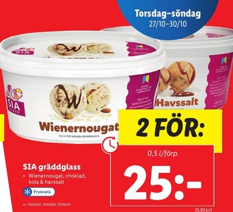 Lidl SIA Gräddglass erbjuda