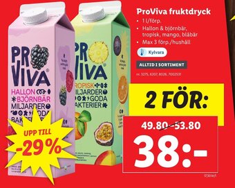 Lidl ProViva Fruktdryck erbjuda