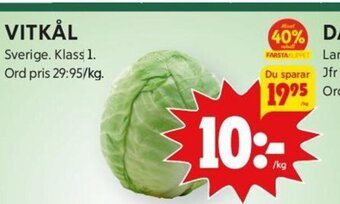 ICA Kvantum Vitkål erbjuda