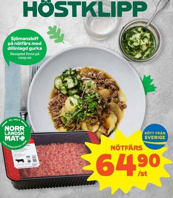 Coop Nötfärs erbjuda