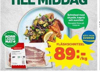 Coop Fläskschnitzel erbjuda