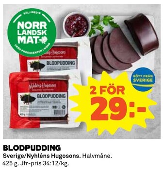 Coop Blodpudding erbjuda