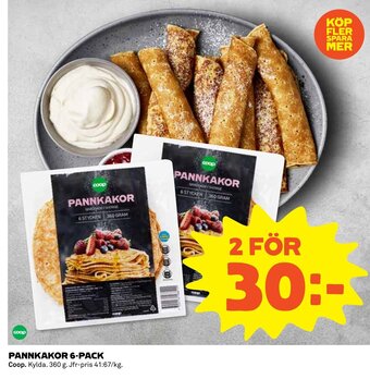 Coop Pannkakor 6-Pack erbjuda