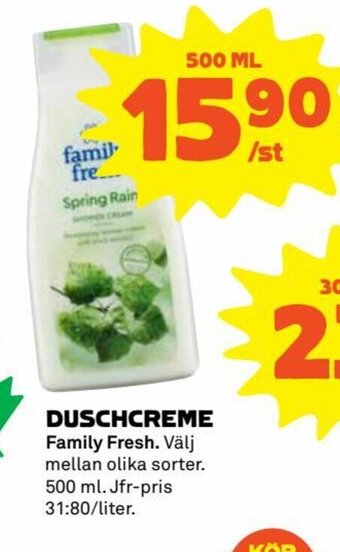 Coop Duschcreme erbjuda