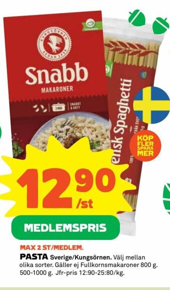 Coop Pasta erbjuda