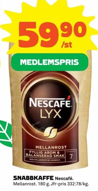 Coop Snabbkaffe erbjuda